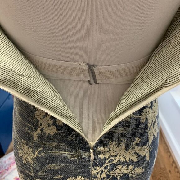 Nanette Lepore Denim Toile Strapless Dress Sz 2 - Picture 2 of 6